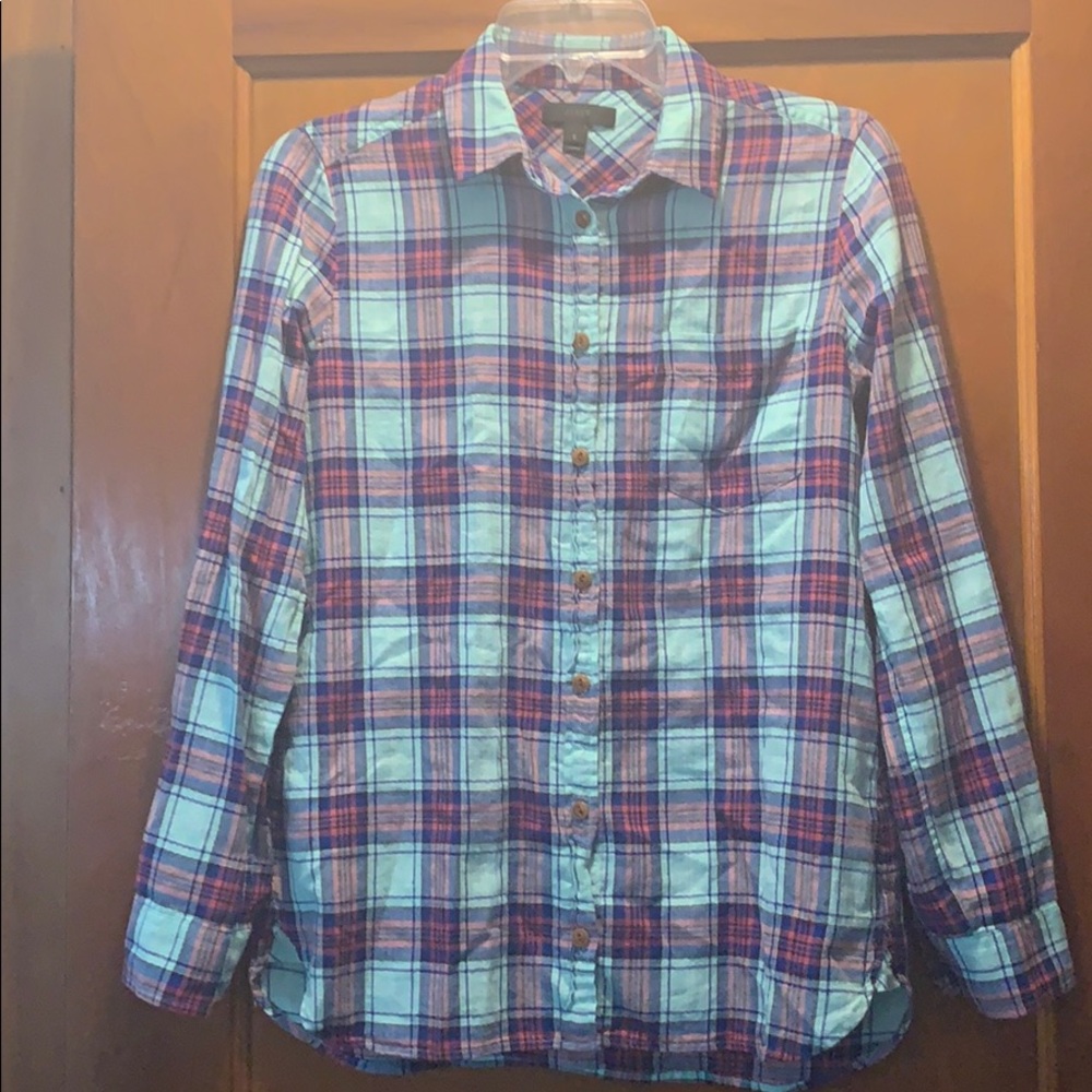 JCrew checkered button shirt 2